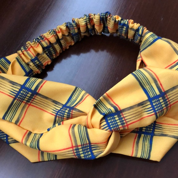 Forever 21 Accessories - NWOT Yellow Plaid Head Wrap
